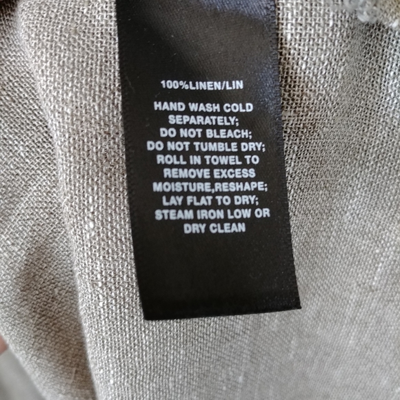 Lafayette 148 New York 100% Linen Tunic Top Size Medium Sage Green - Picture 14 of 16